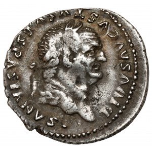 Vespasian (69-79 n. Chr.) Posthumer Denar, Rom - geprägt während der Herrschaft des Titus