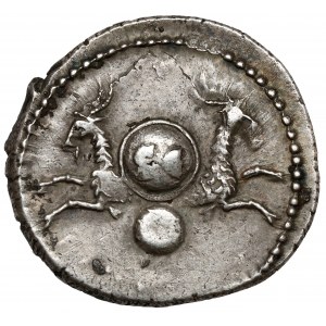 Vespasián (69-79 n. l.) Posmrtný denár, Řím - raženo za vlády Tita