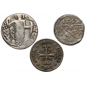 Evropa, sada stříbrných mincí (3 ks)