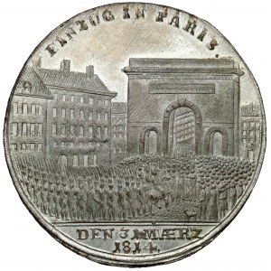 Russland, Medaille / Jetton 1814 - Einzug in Paris