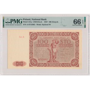 100 zloty 1947 - large letter