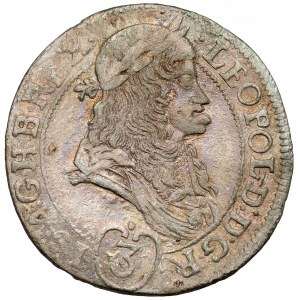 Hungary, Leopold I, 3 krajcars 1693 KB, Kremnica