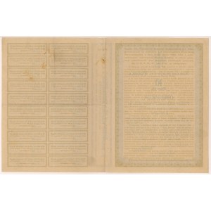 5% Poż. Konwersyjna 1924, Obligacja na 10 zł - PEŁNY arkusz
