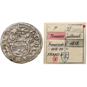 Pomerania, Francis I, Półtorak (Reichsgroschen) 1618, Koszalin - ex. Kalkowski