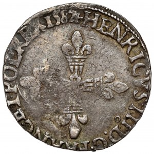 Henrich z Valois, 1/4 ecu 1582-(9), Rennes