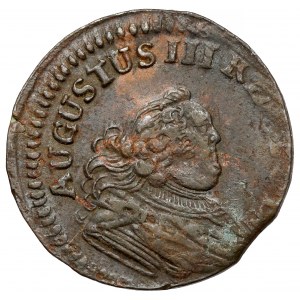 August III Sas, Gubin penny 1754 - letter H