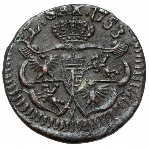 August III Sas, Gubin Shell 1753 - Buchstabe V