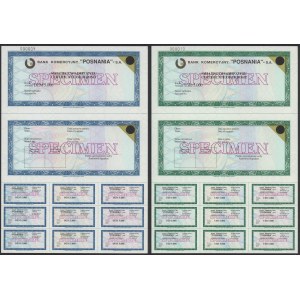 POSNANIA Commercial Bank, Certificate of Deposit, SPECIMEN 5,000 USD and 5,000 DEM (2pcs)