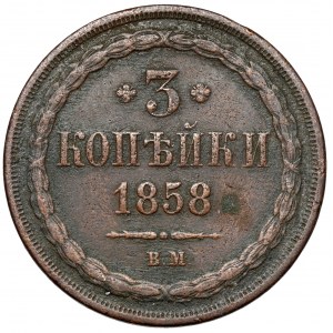 3 Kopeken 1858 BM, Warschau