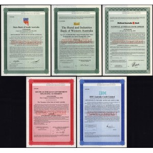 Australia, SPECIMEN bond set (5pcs)