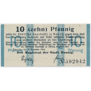Gdansk, 10 fenig 1916
