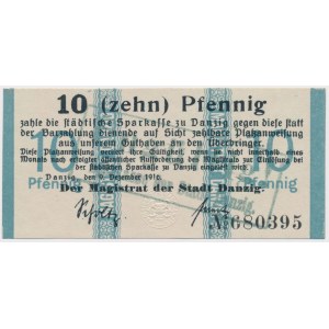 Gdańsk, 10 fenigów 1916 - Ungültig