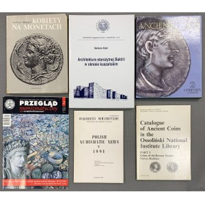 Katalógy starožitných mincí a numizmatický prehľad - 6 kusov