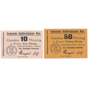 Jablonowo Pomorskie (Gosslershausen Wpr.), 10 and 50 fenig 1917 (2pc)