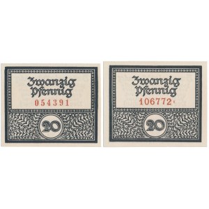 Starogard Gdanski (Pr. Stargard), 2x 20 fenig 1917 (2pcs)