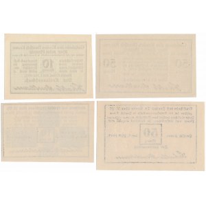 Walcz (Deutsch-Krone), 2x 10 pfg and 2x 50 pfg 1917 (4pcs)