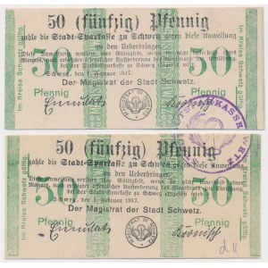 Świecie (Schwetz), 50 fenigów 1917 (2szt)