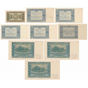 Súbor poľských bankoviek z rokov 1930-1941 (9ks)