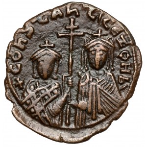 Byzancia, Konštantín VII (913-959 n. l.) a Roman I (920-944 n. l.) Follis, Konštantínopol
