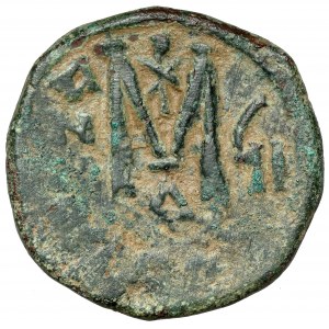 Byzanz, Justin II (565-578 n. Chr.) Follis - Islamische Nachahmung (?)