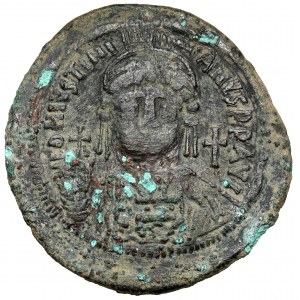 Bizancjum, Justynian I (527-565 n.e.) Follis, Konstantynopol