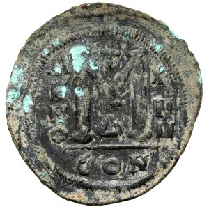 Byzanc, Justinián I. (527-565 n. l.) Follis, Konstantinopol