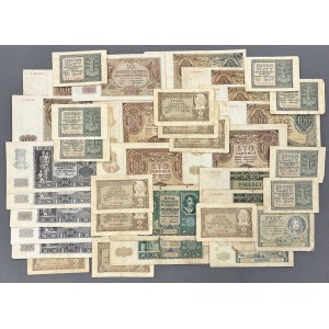 Zestaw banknotów okupacyjnych 1940-1941 (36szt)