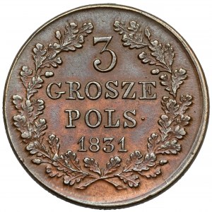 November Uprising, 3 pennies 1831 KG