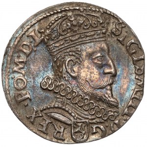 Zygmunt III Waza, Trojak Kraków 1605 - 5 bez belki