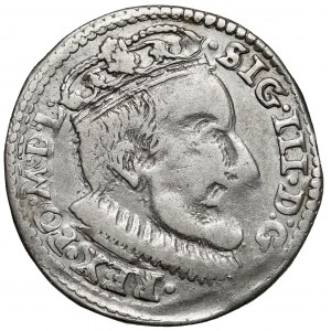 Sigismund III Vasa, Trojak Poznań 1588 - LARGE head - B.RARE