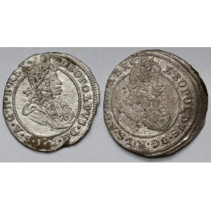 Silesia, Leopold I, 1 krajcar 1699-1700 FN, Opole - set (2pcs)