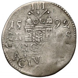 Zygmunt III Waza, Naśladownictwo trojaka Ryga 1592, Raguza