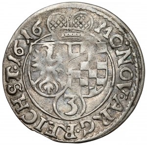 Śląsk, Jan Chrystian i Jerzy Rudolf, 3 krajcary 1616, Złoty Stok