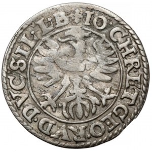 Schlesien, Jan Chrystian und Jerzy Rudolf, 3 krajcary 1616, Złoty Stok