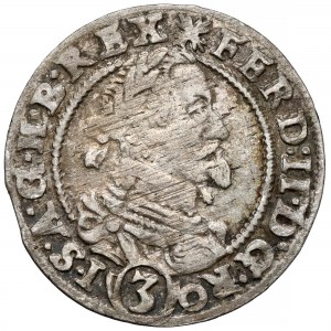 Sliezsko, Ferdinand II, 3 krajcary 1630 PH, Wrocław - Hema