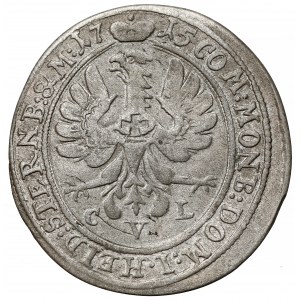 Slezsko, Charles Frederick, 6 krajcars 1715 CVL, Olesnica