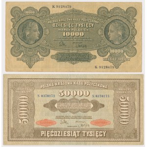 10.000 und 50.000 mkp 1922 - Satz (2 Stück)