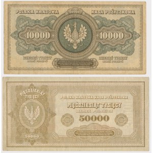 10,000 and 50,000 mkp 1922 - set (2pcs)