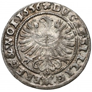 Slezsko, Tři bratři, 3 krajcary 1656, Brzeg