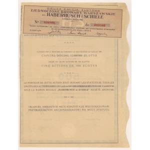 Zjednoczone Browary Warszawskie p.f. HABERBUSCH i SCHIELE, Em.2, 5x 100 zł