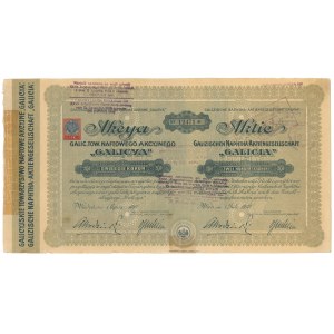 Galicyjskie Towarzystwo Naftowe GALICYA, 200 kr 1910
