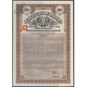 Gdańsk, Tobacco Monopoly, 1.000 funtów 1927