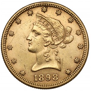 USA, 10 DOLARŮ 1898