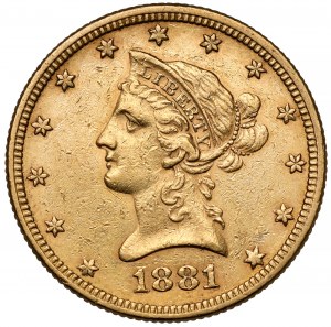 USA, $10 1881