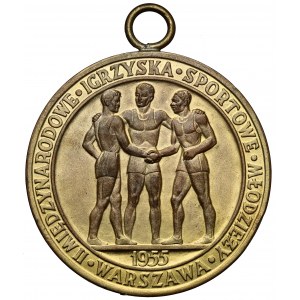 Medaila, 1. miesto vo vzpieraní - Medzinárodné športové hry mládeže vo Varšave 1955