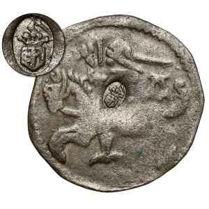 Alexander Jagiellon, Vilnius denarius - punca coat of arms of Prussia in the crown