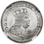 August III Sas, 1/2 of a sixpence (Trojak) Leipzig 1753 - 1/2 Sz