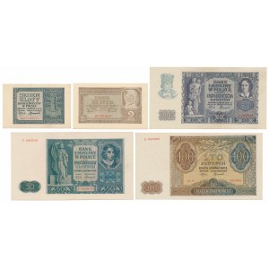 Occupation banknotes 1940-1941 - set (5pcs)