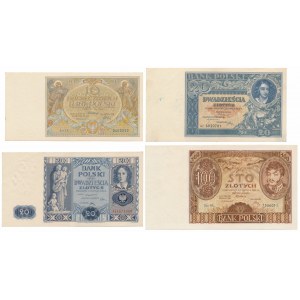 Set of Polish banknotes 1929-1936 (4pcs)