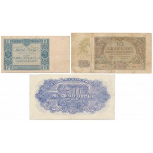 Set of Polish banknotes 1930-1944 (3pcs)